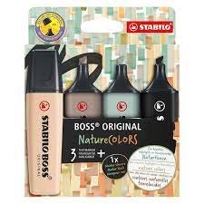 Marcador Stabilo Boss Original Naturecolors 4 Colores | Stabilo | Pack 1 Unidades