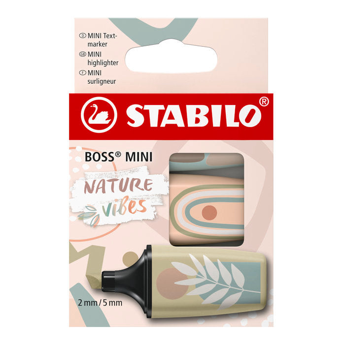 Blister 3 Marcadores Boss Mini Nature Vibes Surtidos | Stabilo | Pack 1 Unidades Imagen principal del producto