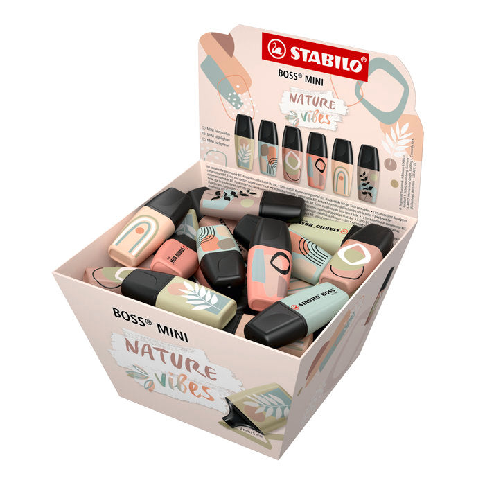 Expositor Bombonera 50 Marcadores Boss Mini Nature Vibes Su | Stabilo | Pack 1 Unidades Imagen principal del producto