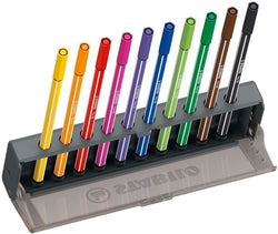 Rotuladores Stabilo Click Set 10 Colores Surtidos para Manualidades y Oficina