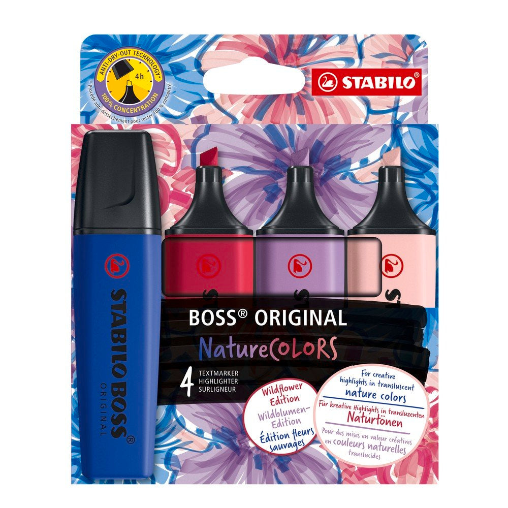 Marcador Stabilo Boss Naturecolors Wildflowers 4 colores Imagen principal del producto