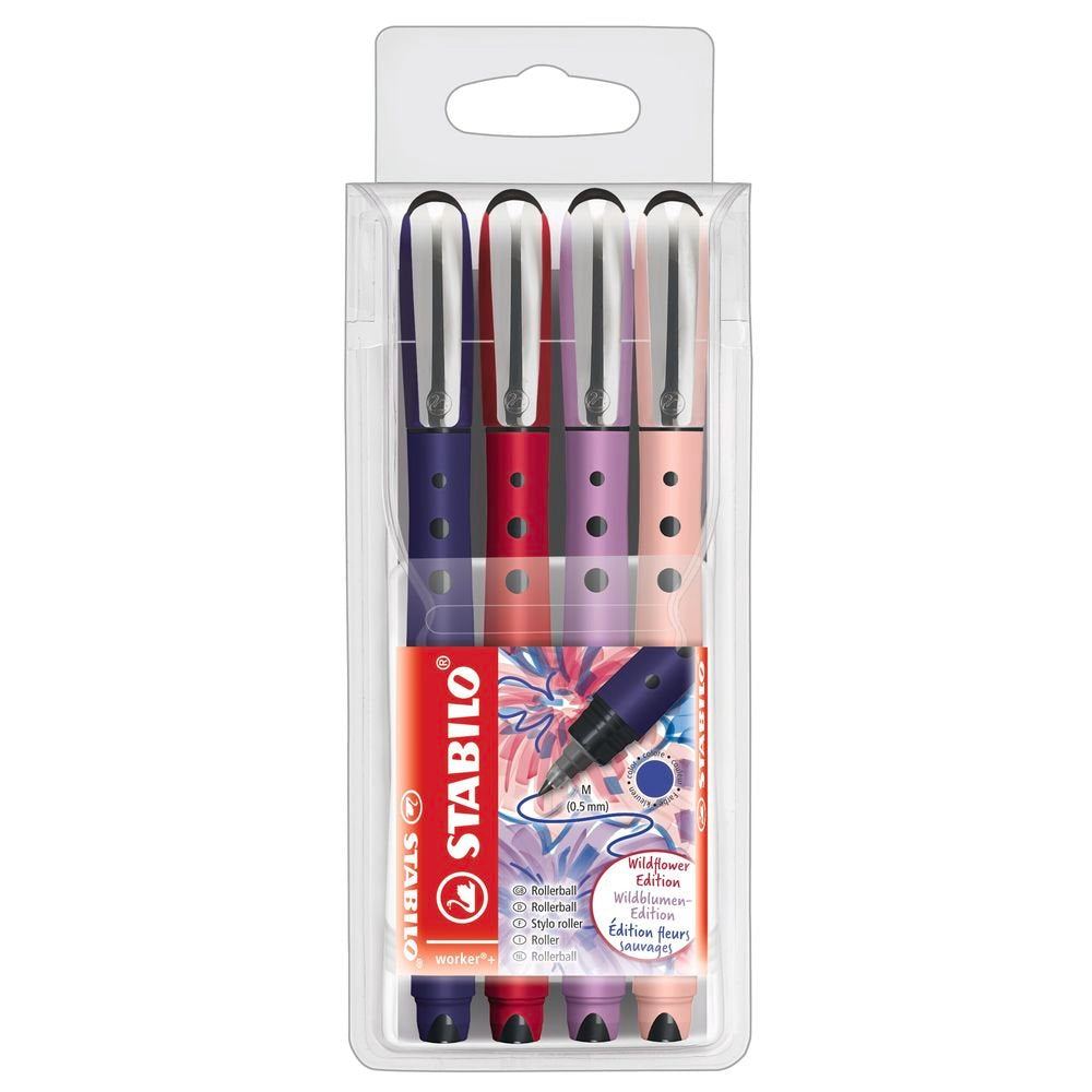 Boligrafo Stabilo Worker Wildflower Edition Blister 4 Colores Imagen principal del producto