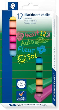 Tizas para pizarra sin polvo STAEDTLER pack 12
