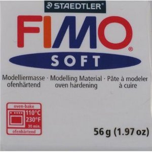PASTILLA 57GRS FIMO SOFT BLANCO | 6 UNIDADES | (FIMO)