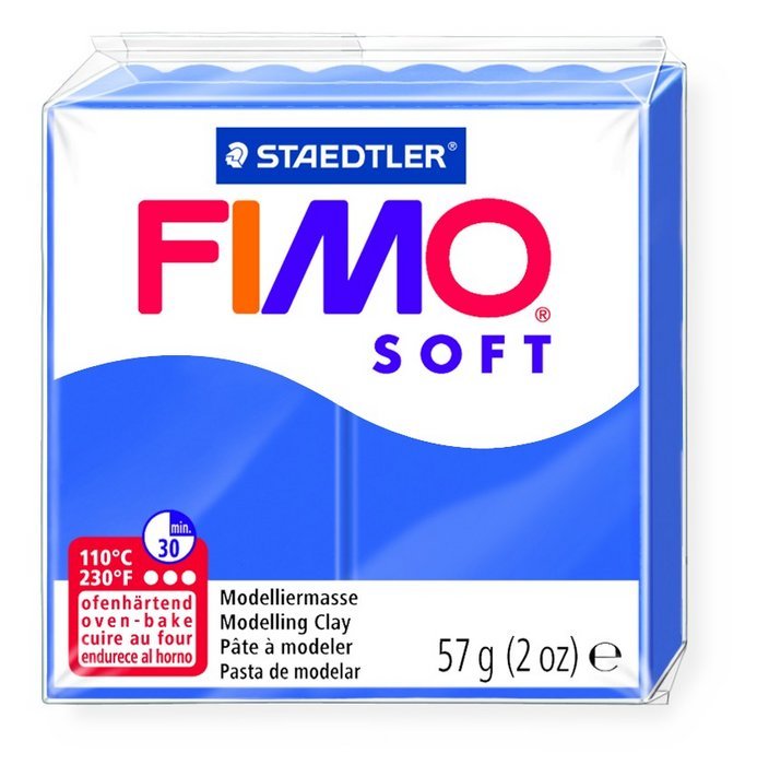 Pastilla 57 g Fimo Soft Azul Brillante