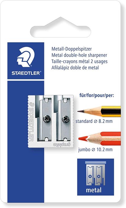 AFILALAPICES METALICO METALIZADO DOBLE AGUJERO | 20 UNIDADES | (STAEDTLER)
