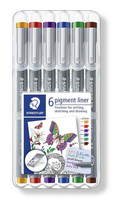 Estuche 6 rotuladores calibrados 0,3 mm colores surtidos STAEDTLER Imagen principal del producto