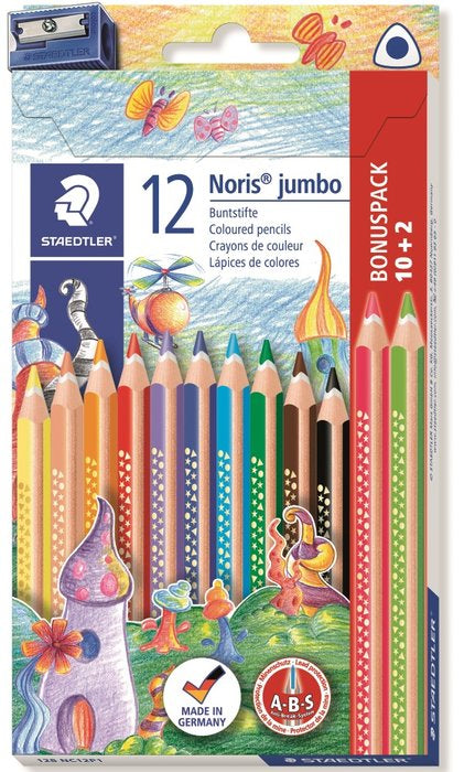 LAPIZ TRIANGULAR JUMBO NORIS 128 12 COLORES | 1 UNIDADES | (STAEDTLER) Imagen principal del producto