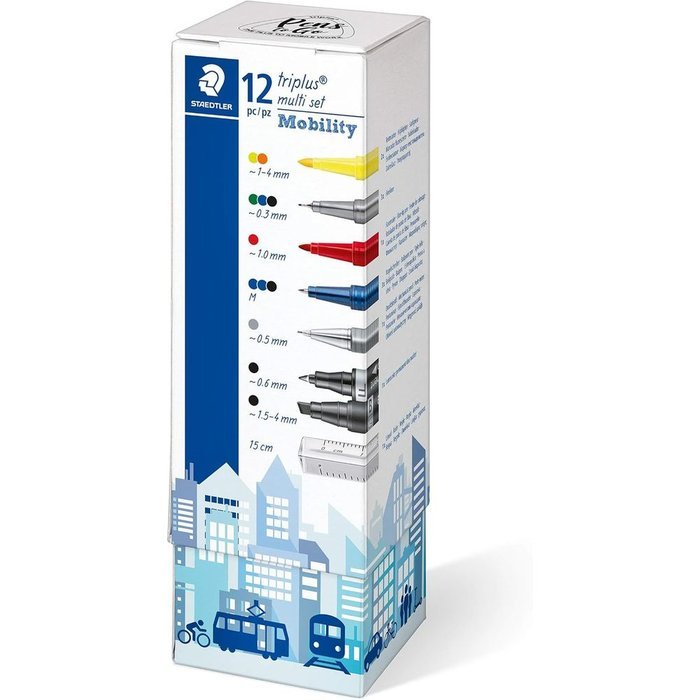 Set Oficina Triplus Mobility 12 Pzas Escritura | Staedtler | Pack 1 Unidades