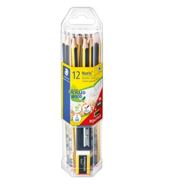 LAPIZ NORIS 120/2 HB TUBO 12 UDS + AFILALAPIZ + GOMA | 1 UNIDADES | (STAEDTLER) Imagen principal del producto