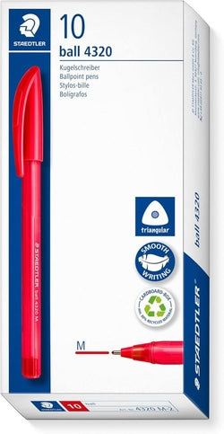 Bolígrafo Rojo Staedtler Ball 4320 Pack 10 Imagen principal del producto