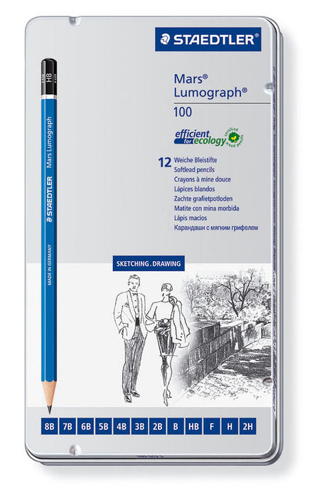 LAPIZ STAEDTLER MARS LUMOGRAPH 12 GRADUACIONES BLANDAS CAJA | 1 UNIDADES | (STAEDTLER) Imagen principal del producto