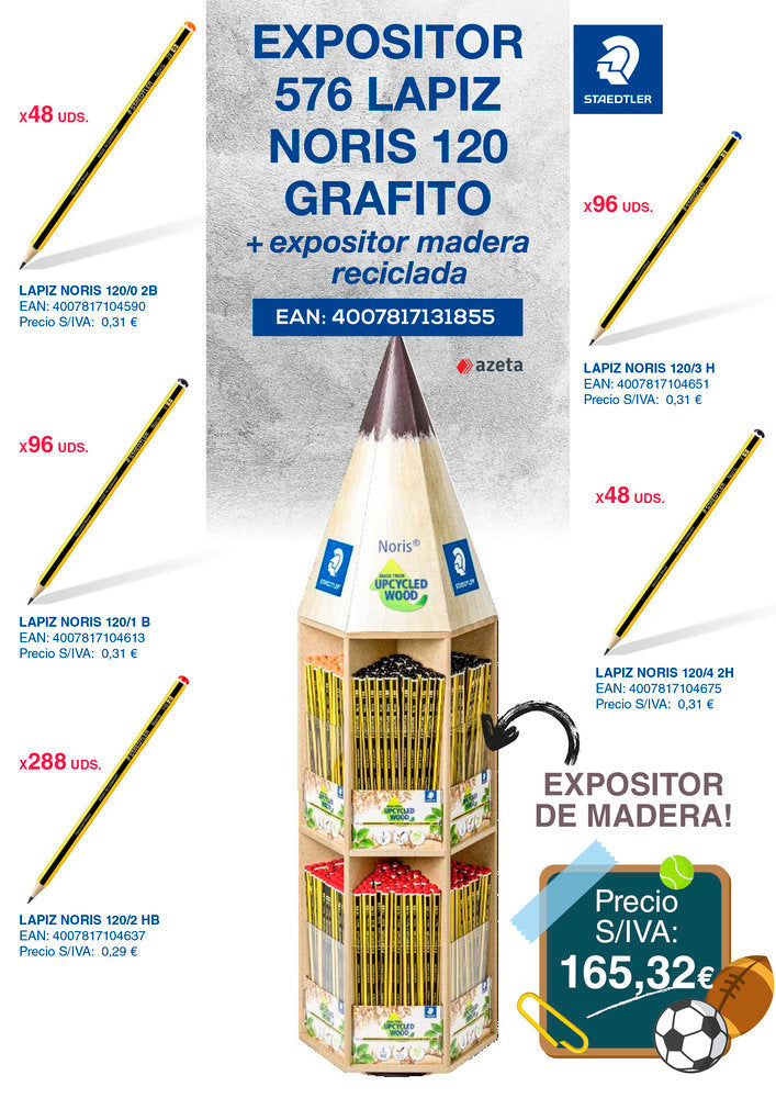 Expositor 576 Lápiz Noris Grafito 120 STAEDTLER Imagen principal del producto