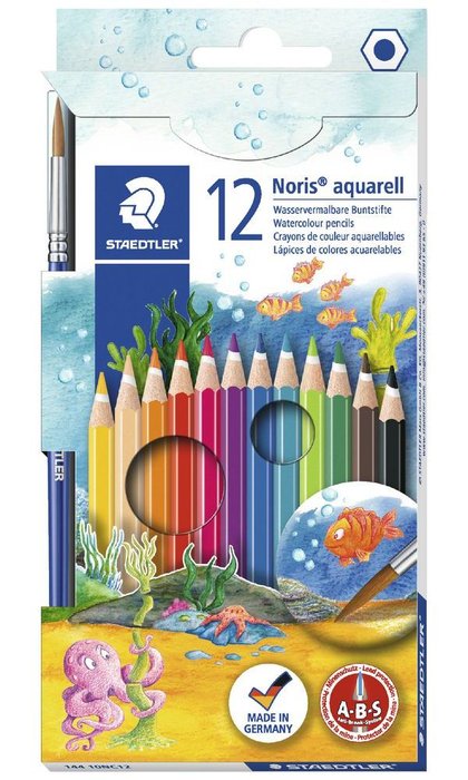 ✅ LAPIZ NORIS CLUB ACUARELABLE 144 - CAJA DE 12 COLORES SURTIDOS Imagen principal del producto