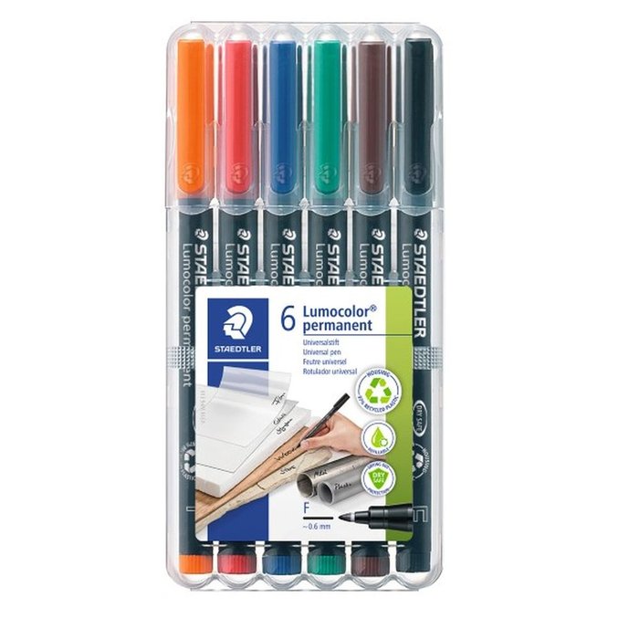 Rotulador Lumocolor 318Wp6 Fino B/6 Surtido | Staedtler | Pack 1 Unidades