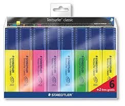 Marcador Fluorescente 364Awp8 Textsurfer 6 Surtidos 2 Grati | Staedtler | Pack 1 Unidades Imagen principal del producto