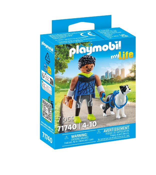 Corredor con Border Collie Playmobil Juguete de 12 cm