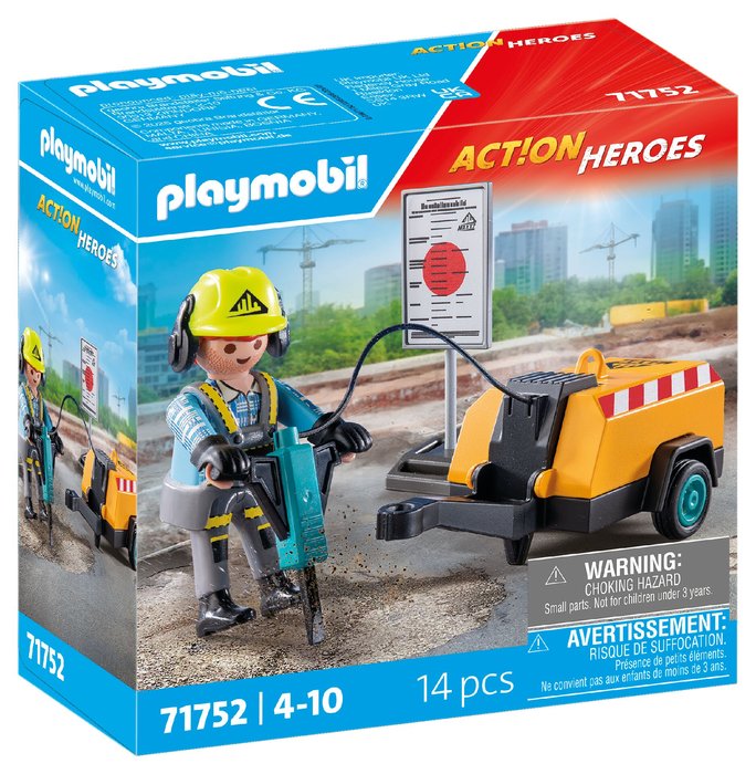 Obrero Juego de Juguete Playmobil para Niños 14,2 cm