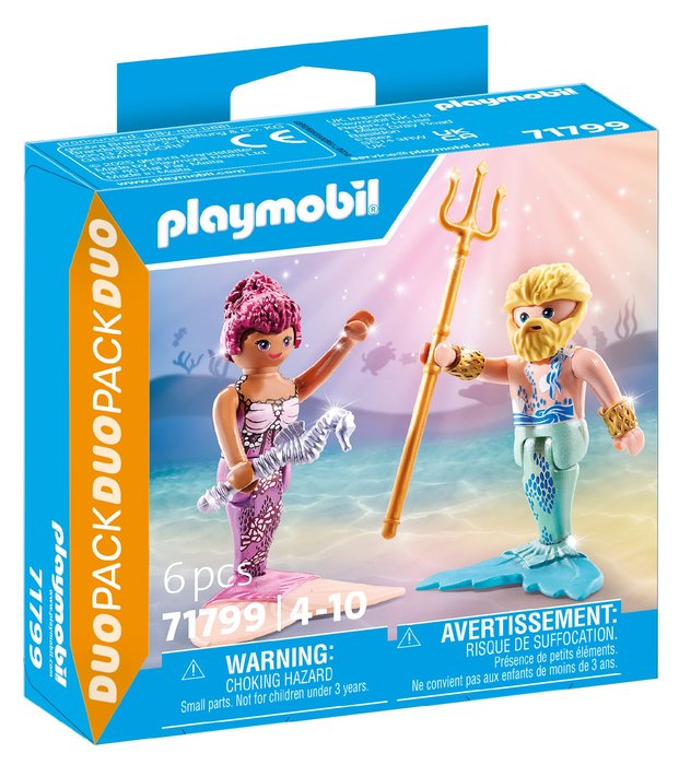 Sirena y Triton Playmobil Juguete de 12 cm para niños mayores de 4 años