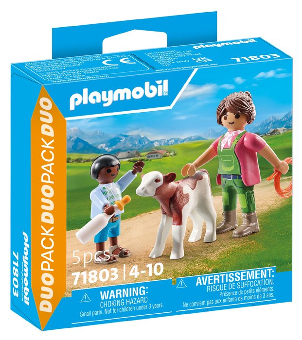 GRANJERA CON TERNERO | PLAYMOBIL, S,A, | 1 UNIDAD | 4008789718037