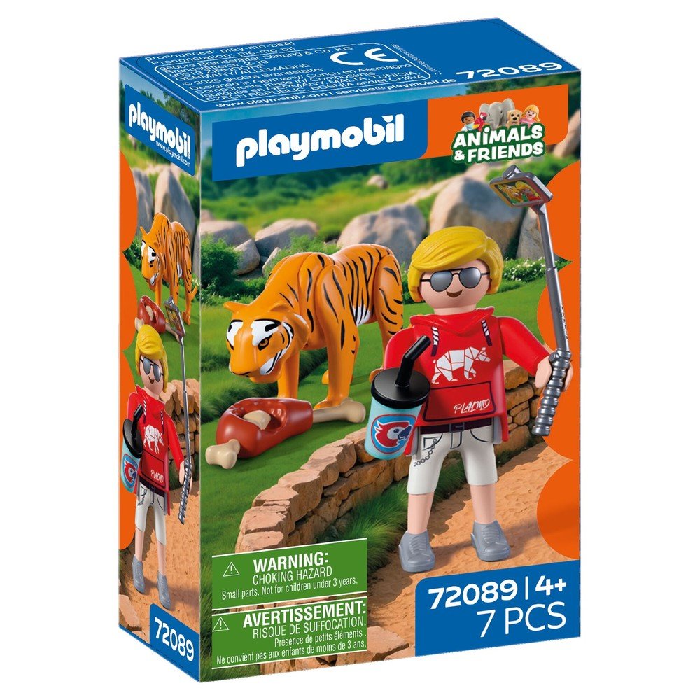 Playmobil Zoo Tigre y Visitante Juguete para niños