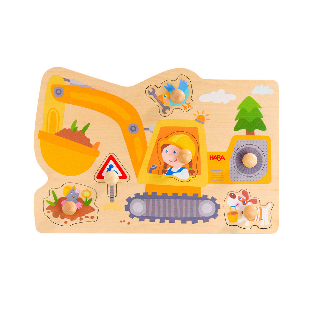 PUZZLE DE AGARRAR EXCAVADORA | HABA | 1 UNIDAD | 4010168284545 Imagen principal del producto