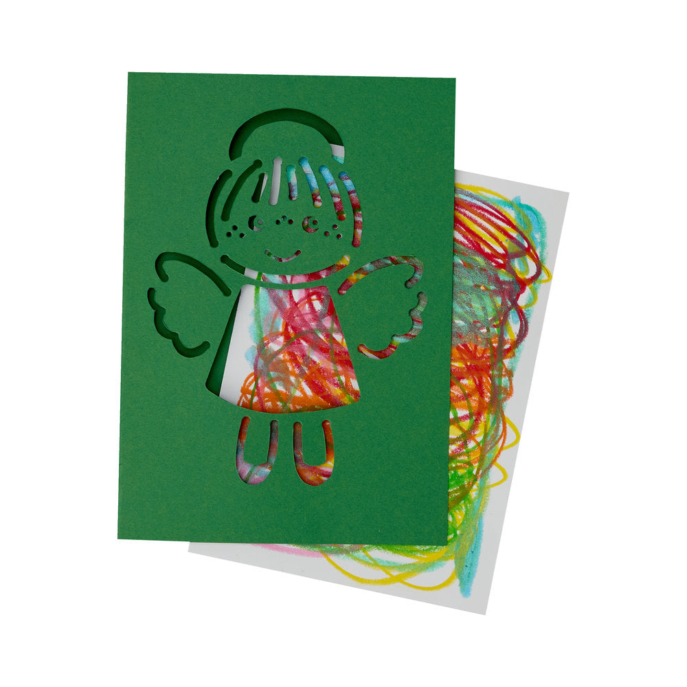 Set Creativo Aprender a Hacer Postales Navidad Garabatos Haba