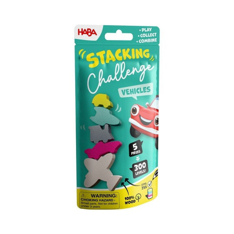 Juego Haba Stacking Challenge Vehicles HABA