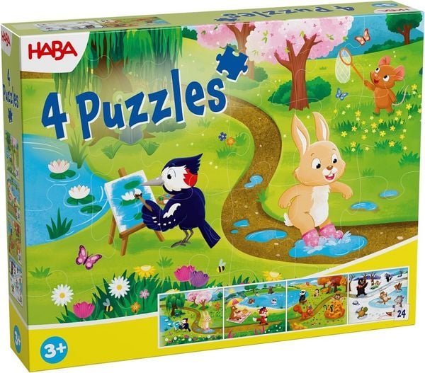 Juego Haba Puzzles Estaciones del Año Marca HABA