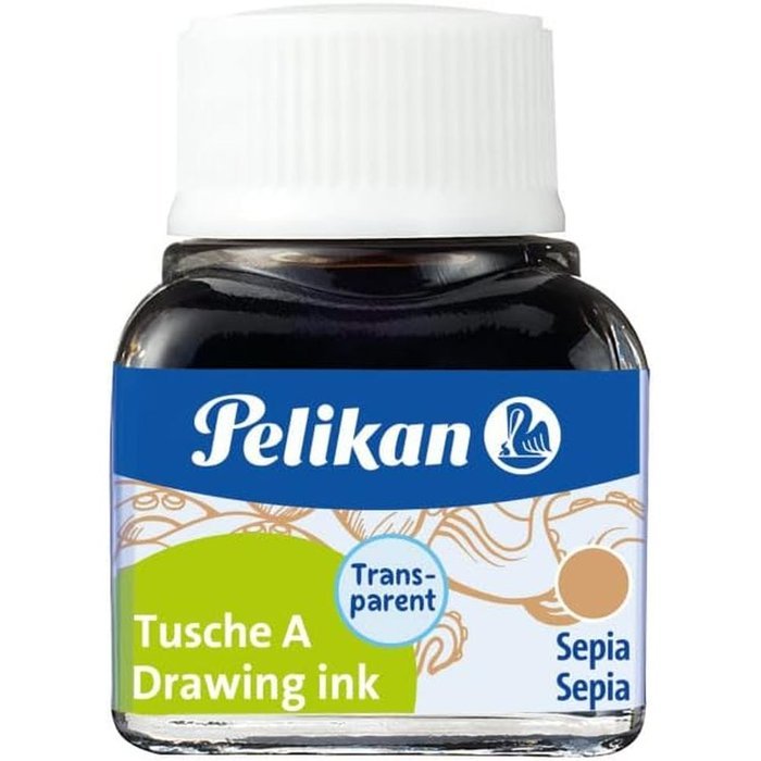TINTA CHINA PELIKAN 523 10ML Nº 15 SEPIA | 10 UNIDADES | (PELIKAN, S,A,) Imagen principal del producto