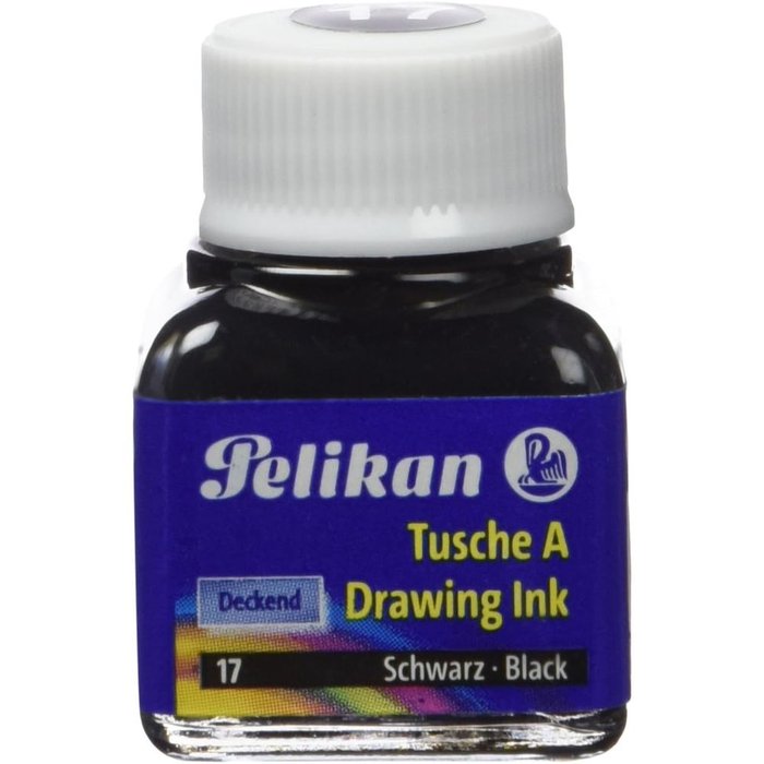 TINTA CHINA PELIKAN 523 10ML Nº 17 NEGRO | 10 UNIDADES | (PELIKAN, S,A,) Imagen principal del producto