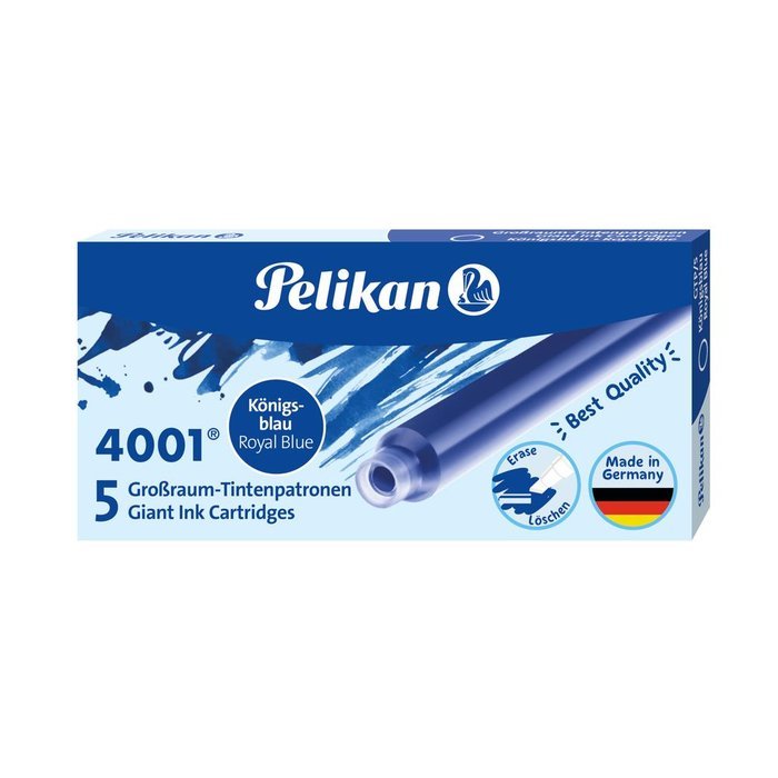 C/5 Cartucho Tinta Pelikan Largo Azul 4001