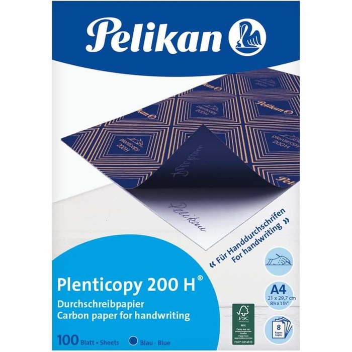PAPEL CARBON PELIKAN PLENTICOPY 200H AZUL | 1 UNIDADES | (PELIKAN, S,A,) Imagen principal del producto