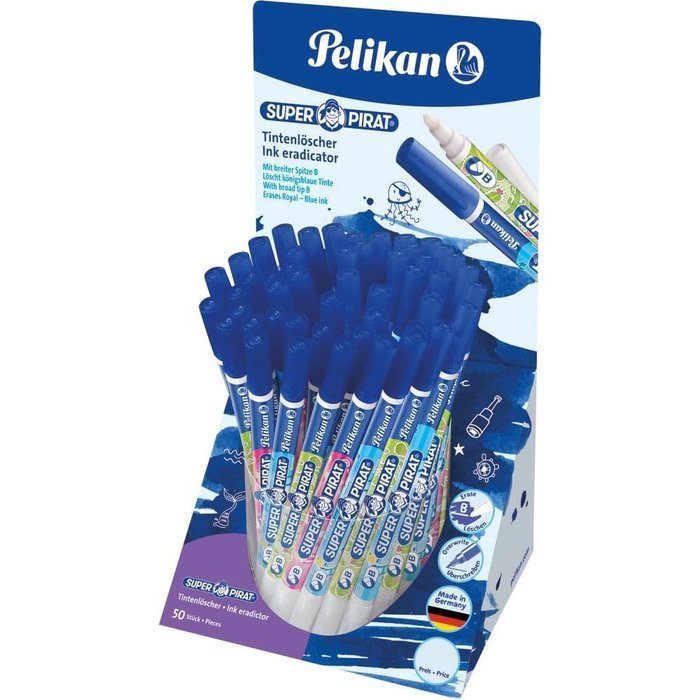 Expositor 50 Borratintas Pelikan Superpirat 850M