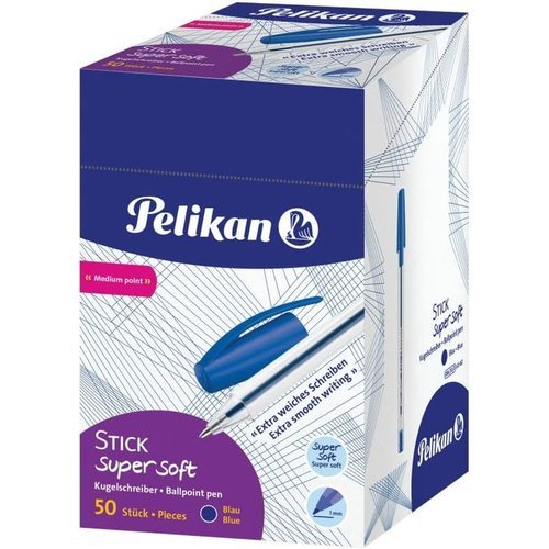 BOLIGRAFO PELIKAN STICK SUPERSOFT AZUL | 50 UNIDADES | (PELIKAN, S,A,) Imagen principal del producto