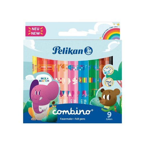 Rotuladores Pelikan Combino Jumbo Caja 9U