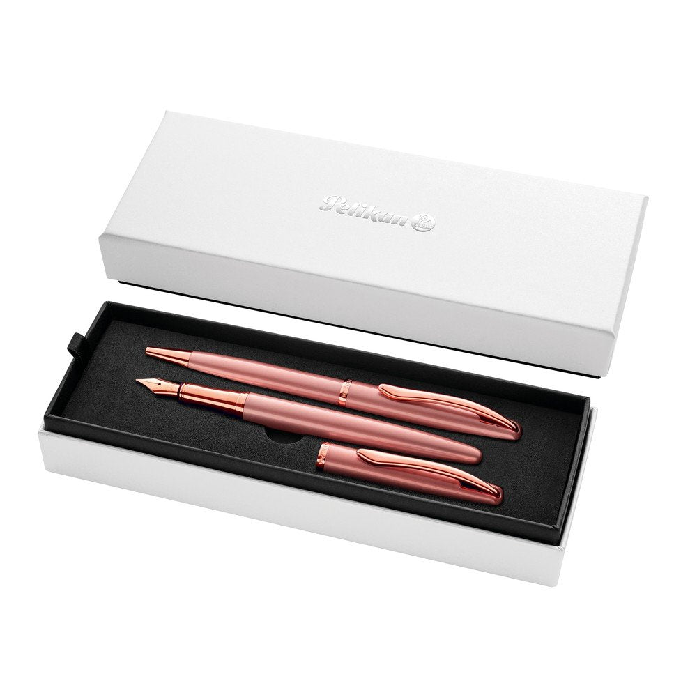 Juego Boligrafo y Pluma Pelikan Jazz Noble Rosa