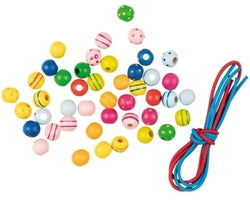 Collar de Perlas de Madera Colores GOKI para Manualidades y Juegos Educativos
