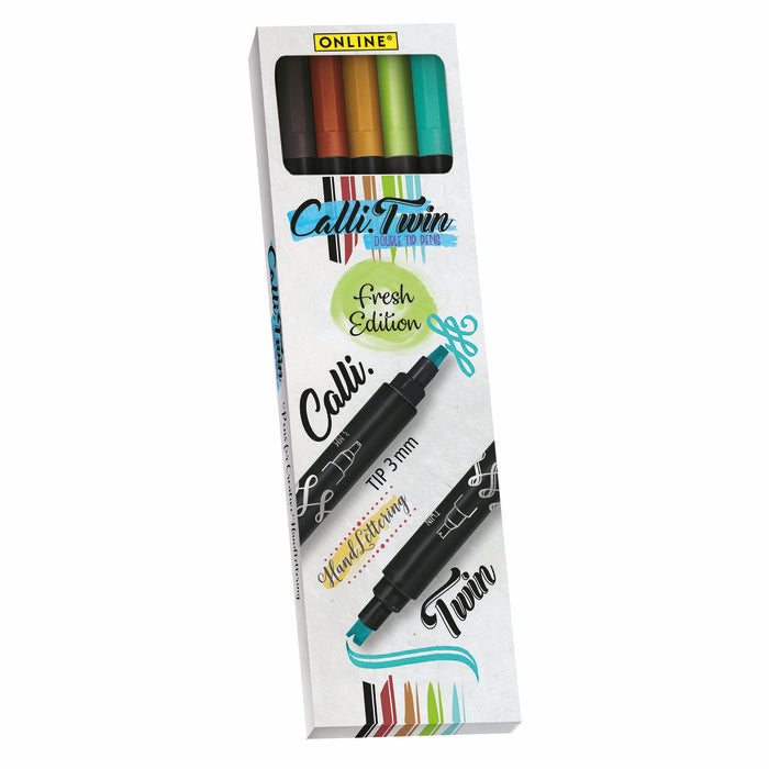 Rotulador Online Calli,Twin 5 Colores Fresh | Online | Pack 1 Unidades Imagen principal del producto