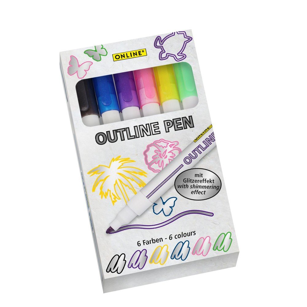 Rotulador Online Outline 6 Colores Surtidos Marca Online Imagen principal del producto