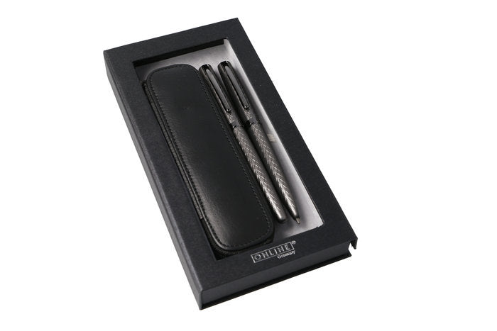Set Pluma y Bolígrafo Eleganza Diamond Titan con Estuche Regalo Marca ONLINE