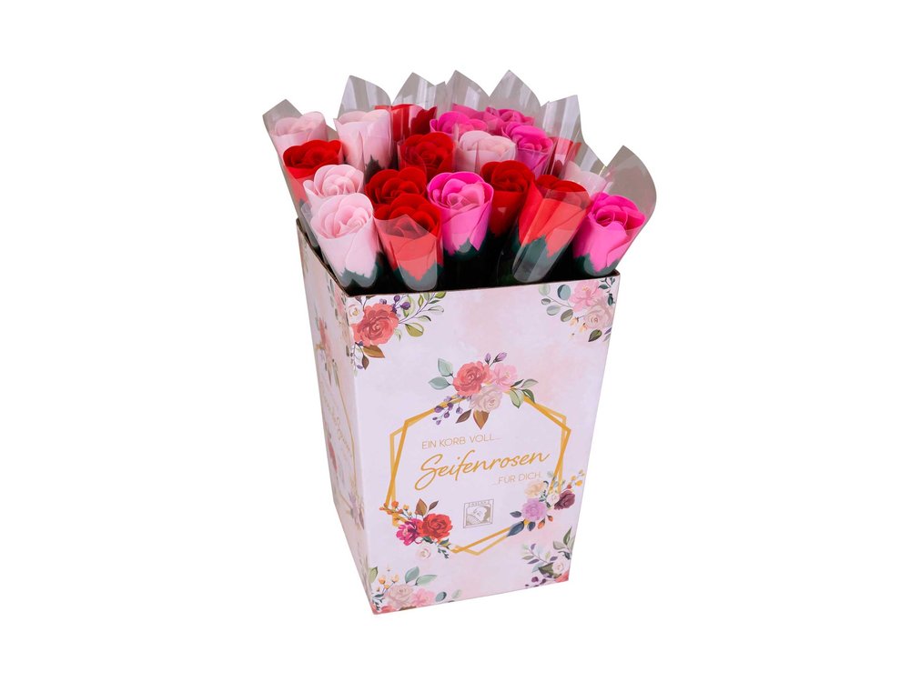 EXP,24 ROSA DE BAÑO 4G AROMA ROSA 3 COLORES | PERFUMERIA MEDITERRANEAN | ENVASE 24 UDS. UNIDAD | 4015953696008