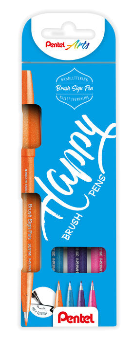 Rotulador Pentel Touch Con Punta De Pincel Estuche 4 Colores | Pentel | Pack 1 Unidades Imagen principal del producto