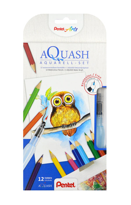 SET ACUARELABLE CREATIVO PENTEL 12 LAPICES + PINCEL AGUA | 1 UNIDADES | (PENTEL) Imagen principal del producto