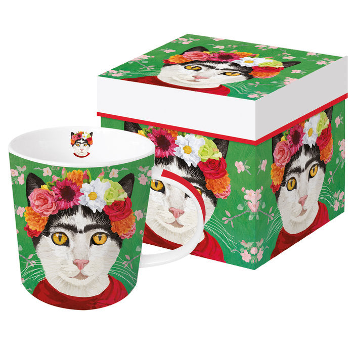 TAZA FRIDA KAHLO CAT FLOWERS + CAJA REGALO | PPD | 1 UNIDAD | 4021766270021 Imagen principal del producto