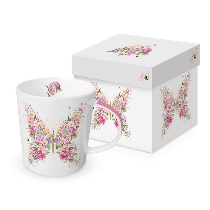 TAZA PAPILLON ET FLEURS + CAJA REGALO | PPD | 1 UNIDAD | 4021766298209 Imagen principal del producto