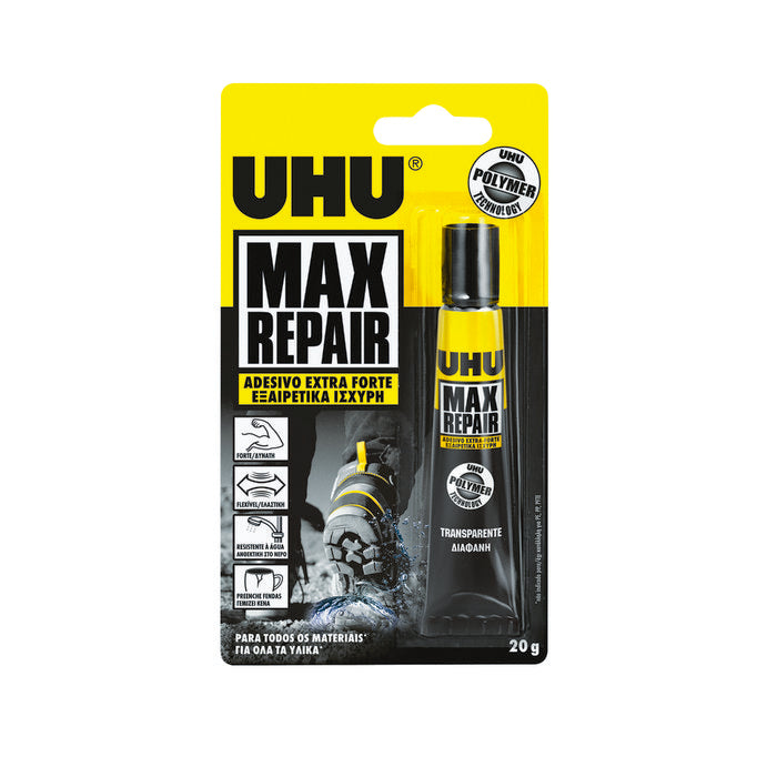 PEGAMENTO UHU UNIVERSAL MAX REPAIR 20ML SIN DISOLVENTE | 1 UNIDADES | (PRODUCTOS IMEDIO, S,A,)