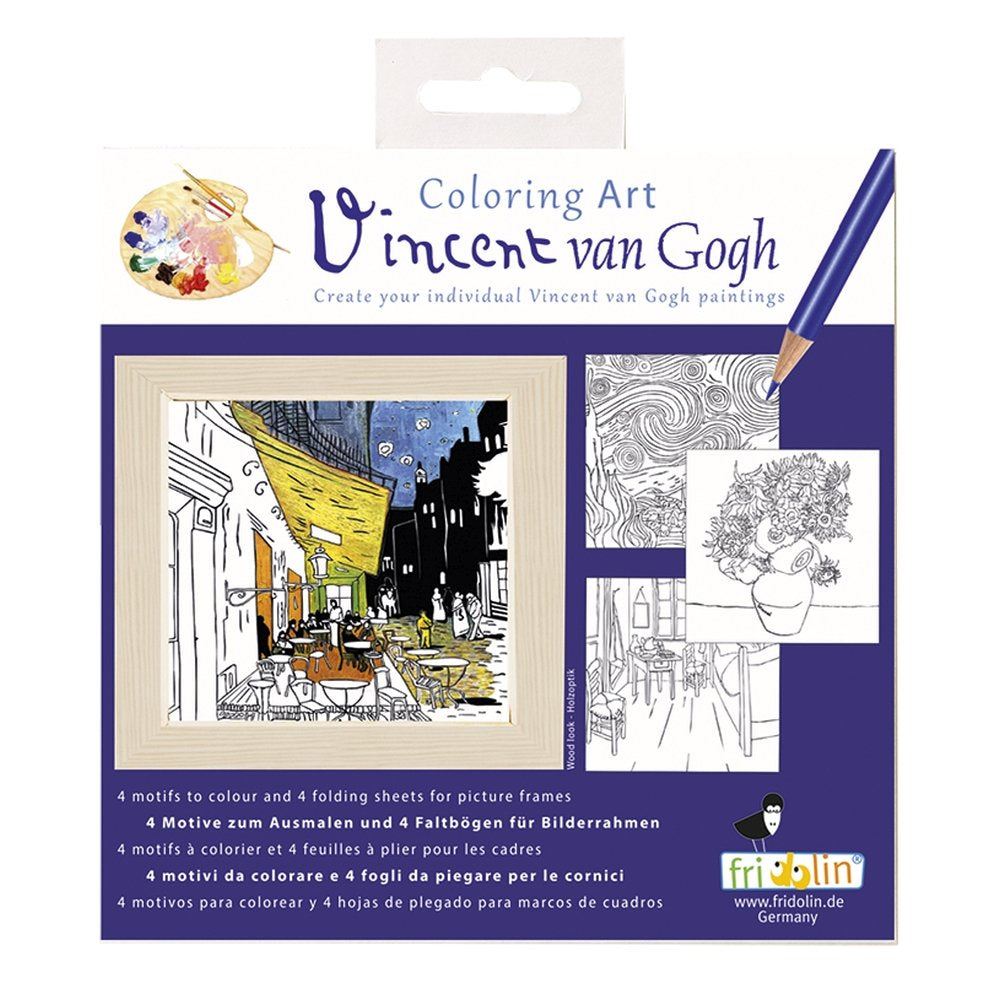 Set de Arte para Colorear Van Gogh 4 Imágenes Fridolin Arte