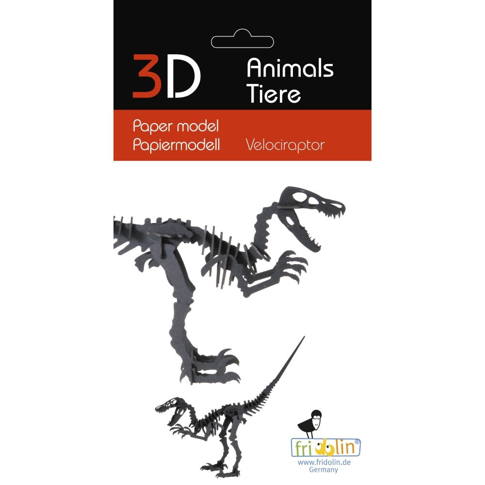 Maqueta Carton 3D Velociraptor Fridolin Maquetas