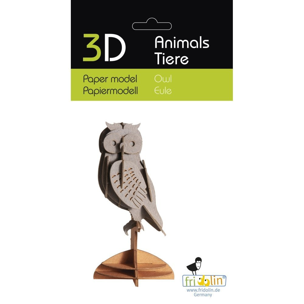 Maqueta Cartón 3D Búho Fridolin Maquetas